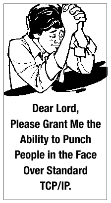 Dear Lord, Please Grant Me the Ability to Punch People in the Face Over Standard TCP/IP